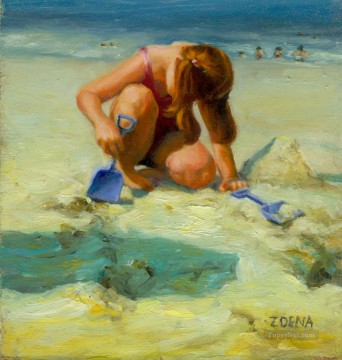 scaledhelena on the beach Oil Paintings